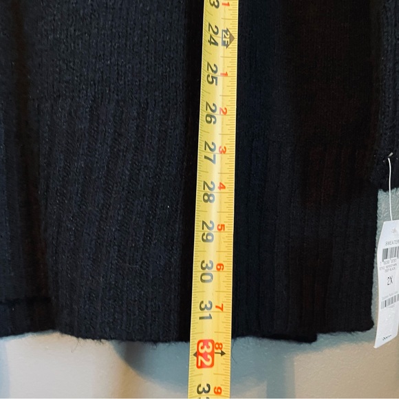 NWT Style & Co 2X Black Knit Turtle Neck Long Sleeve Tunic Sweater Top Ret $56! - Picture 10 of 11